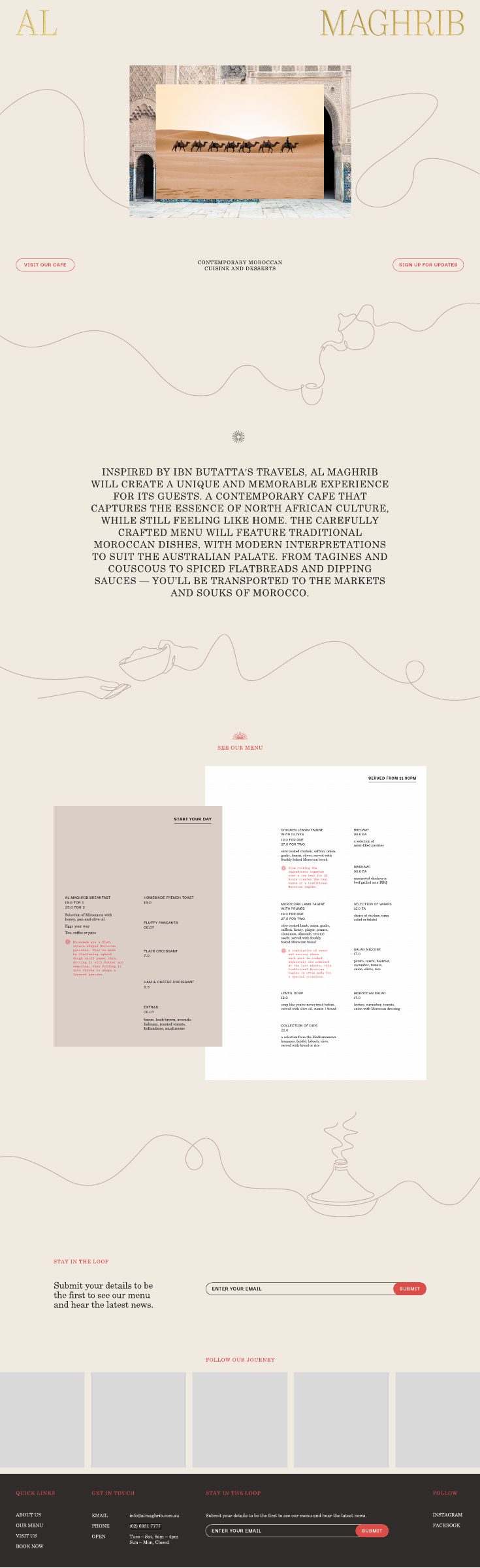 Al Maghrib website design
