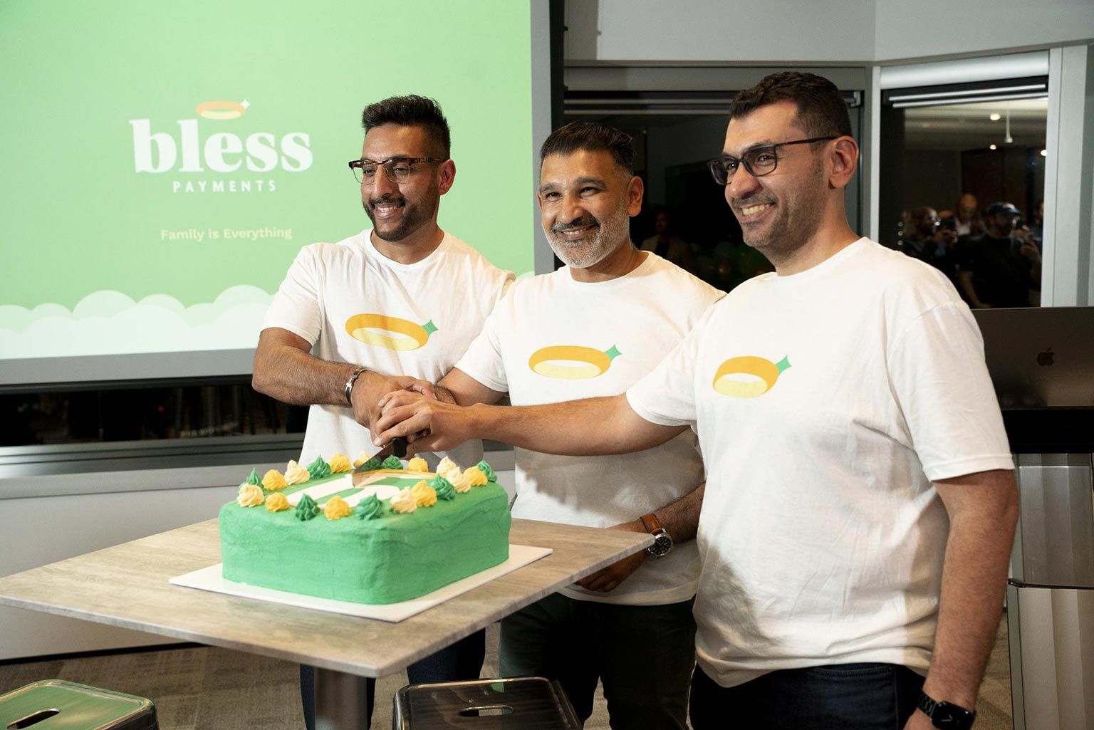 The Bless Payments team at the company launch