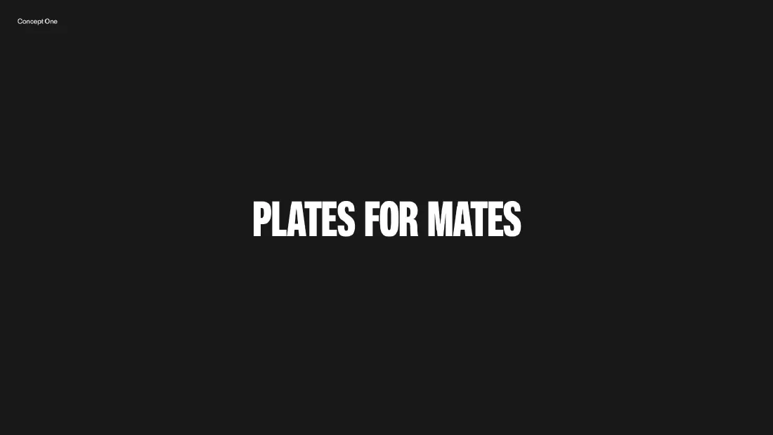 Plates for Mates concept title