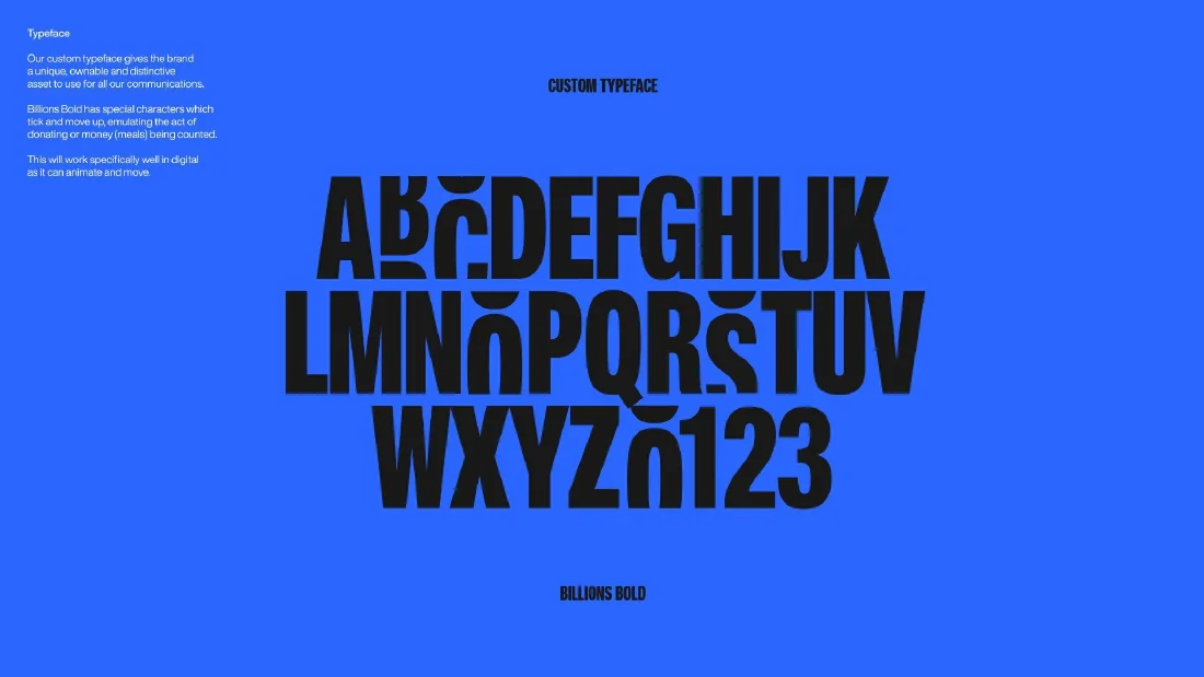 One Billion custom typography