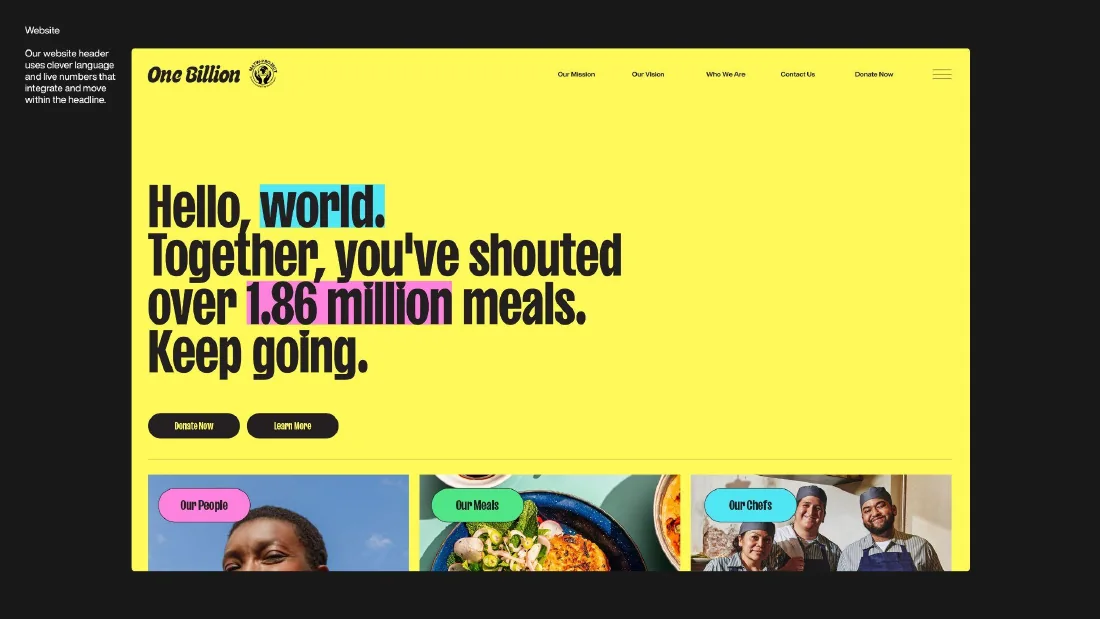 It's Your Shout website design